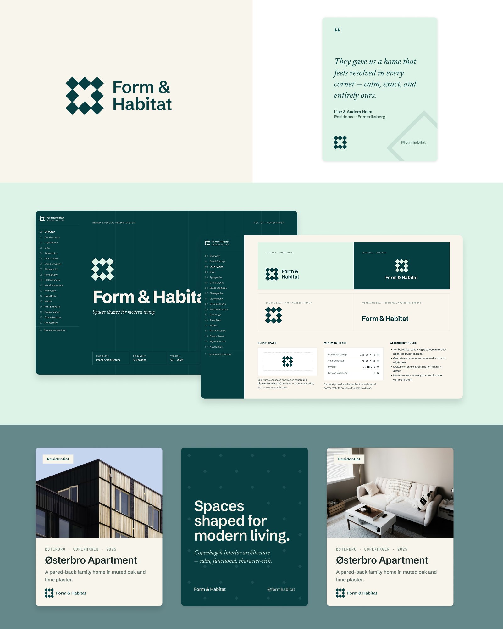 Form and Habitat brand identity by Uprising