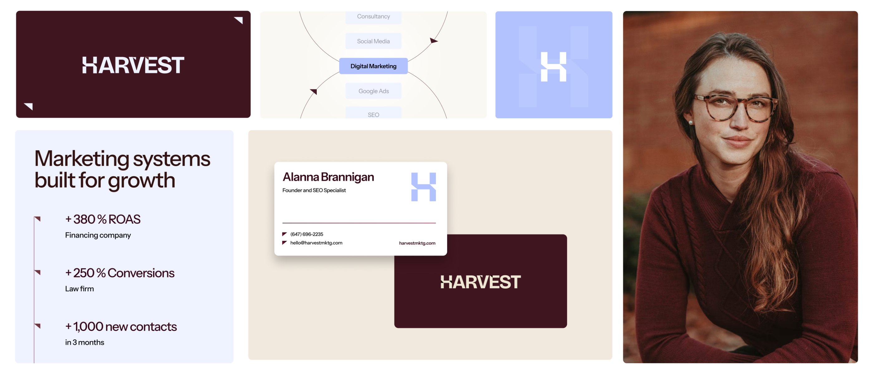 Harvest brand identity by Uprising