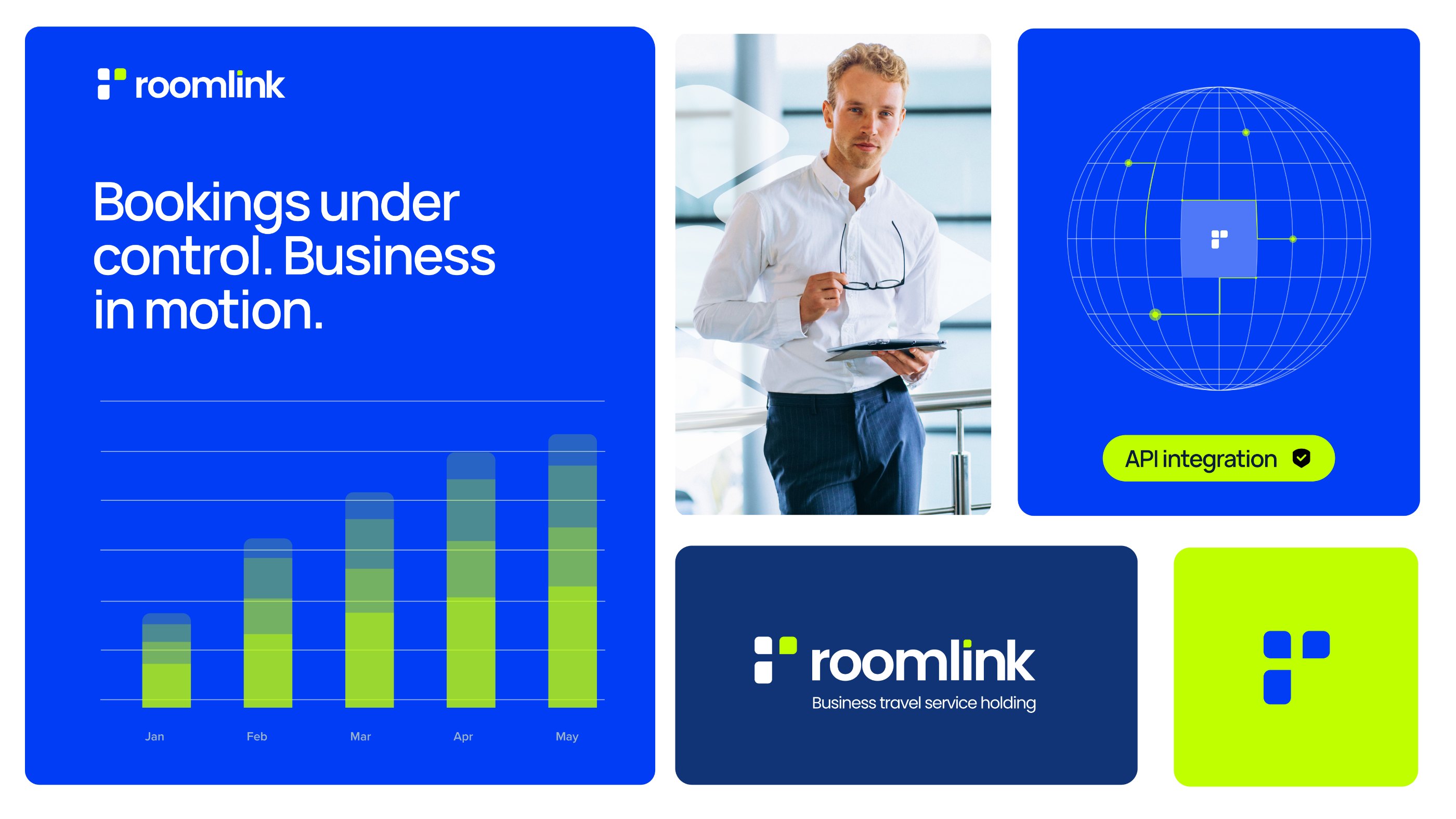 Roomlink brand identity by Uprising